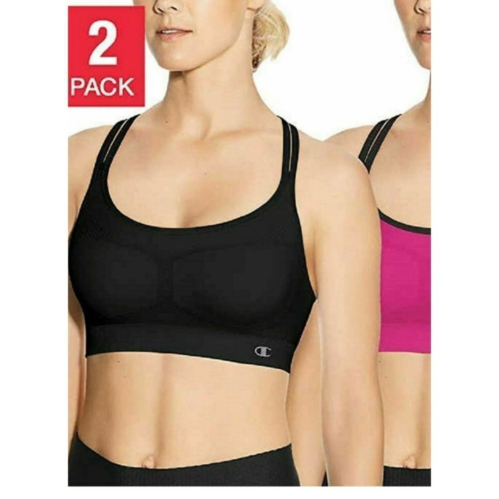 Champion Criss Cross Bras Womens Small Pink Black